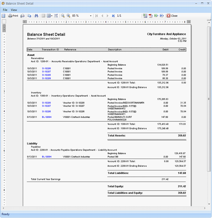 Standard Financial Comparison Reports3