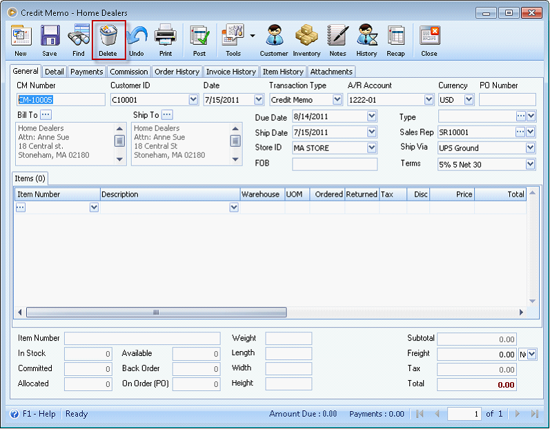 Change Delete Icon in VisionCore1