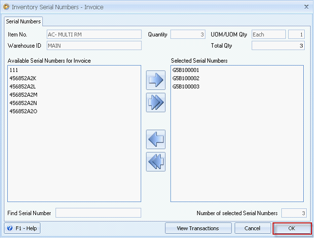 manual entry of serial number5