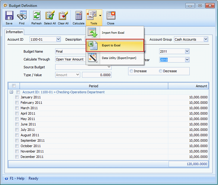 Export and Import of Budget3